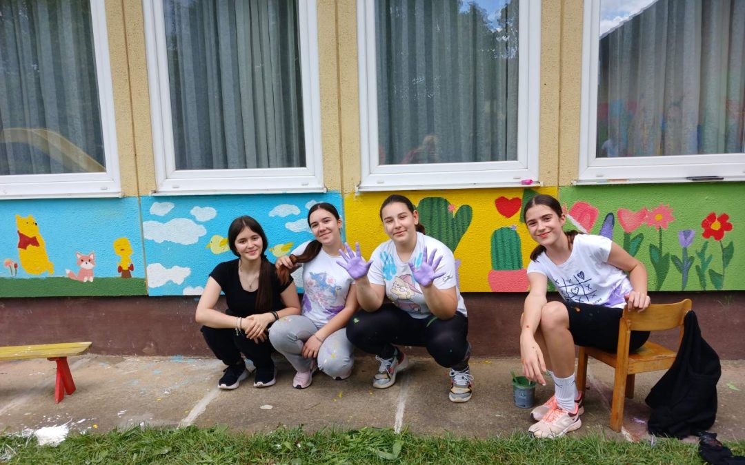 Осликавање фасаде вртића „Радост“